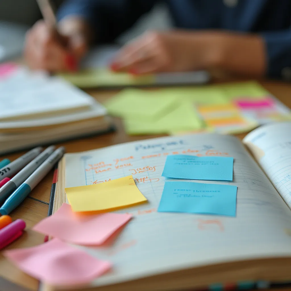 Matériel créatif et outils de brainstorming pour atelier