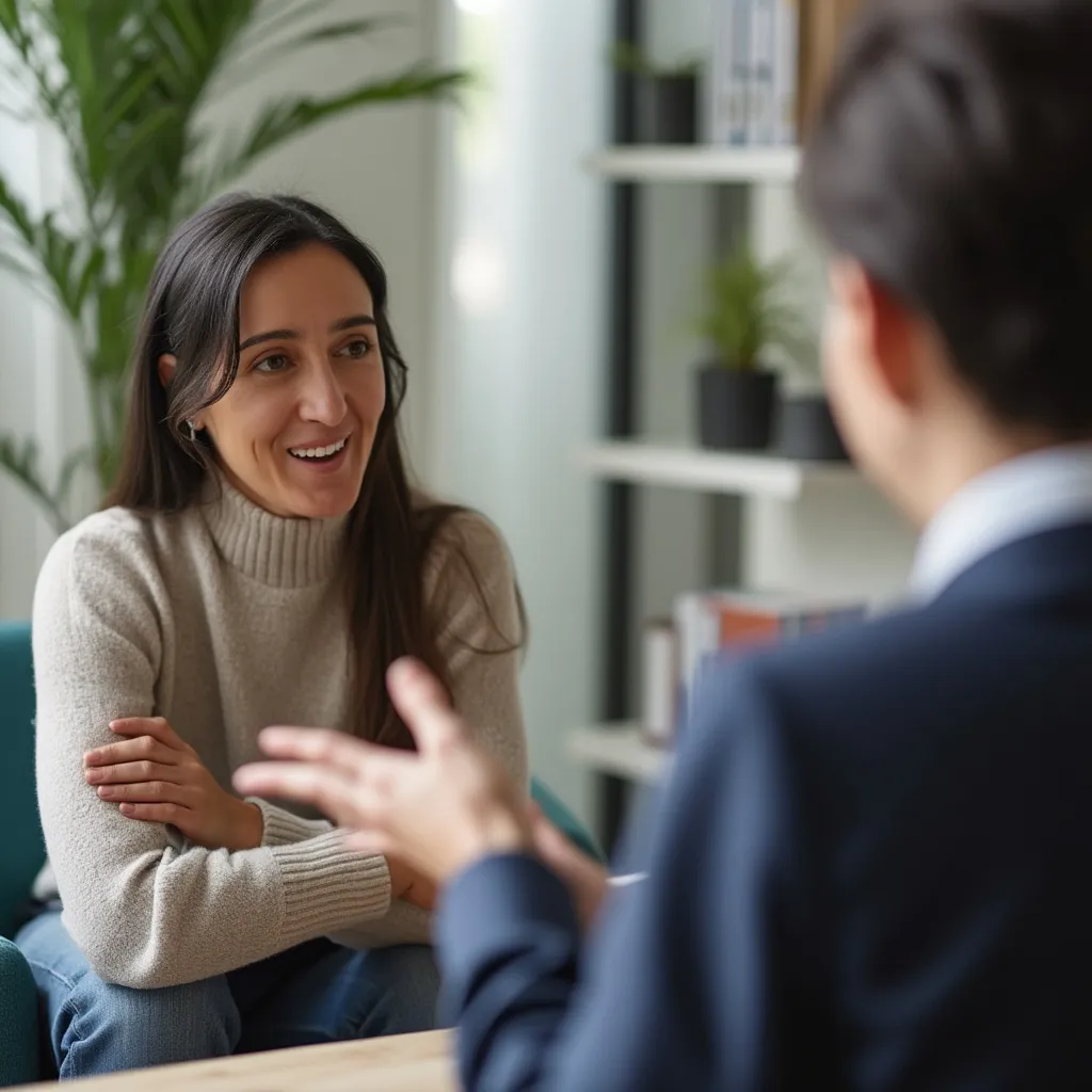 Coach professionnel écoutant attentivement et avec empathie un client