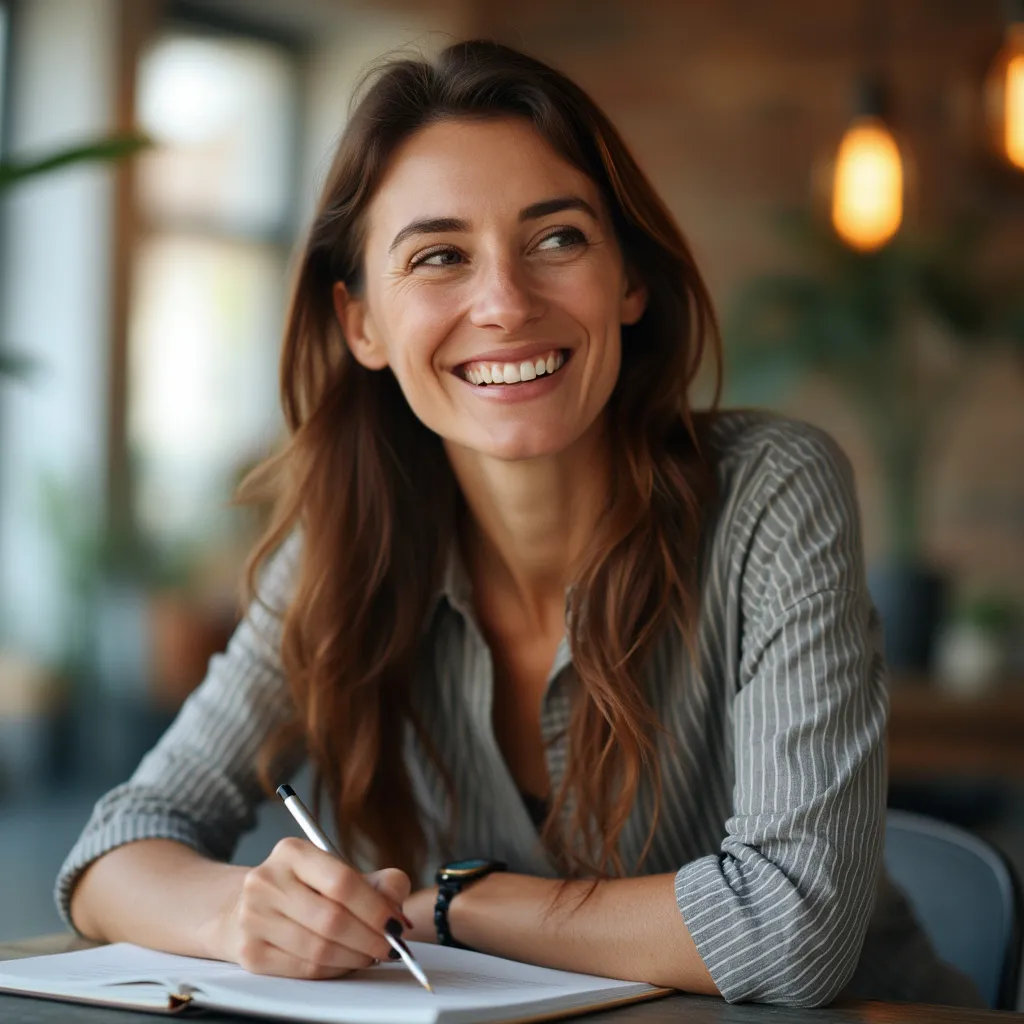 Portrait d'une cliente ayant trouvé un meilleur équilibre